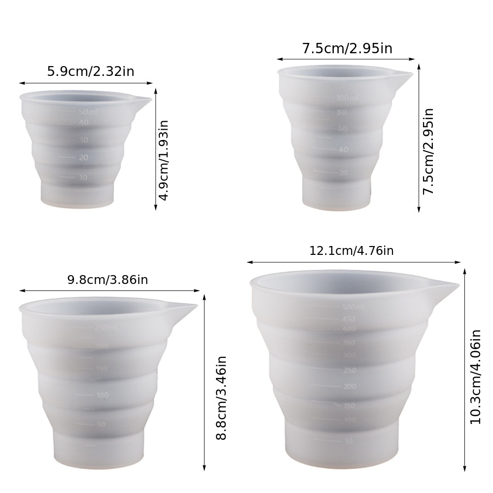 Foldable Measuring Cup Retractable Round Cup Nozzle Crystal - Temu