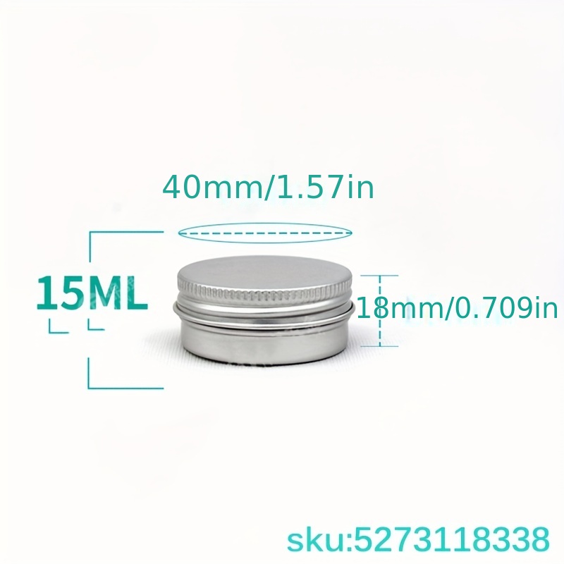 12 PCS 2OZ/60ml Aluminum Tin Jar,Round Metal Tins with Lids,Aluminum  Cosmetic Sample Containers with Screw Lid for Candle,Lip Balm,Salve,Eye  Shadow 