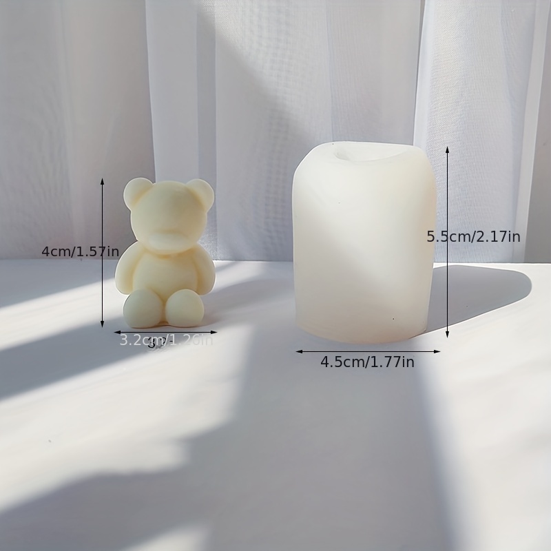 Little Bear Candle Mold Handmade Creative Silicone Decoration Cake Baking Silicone  Mold - Temu