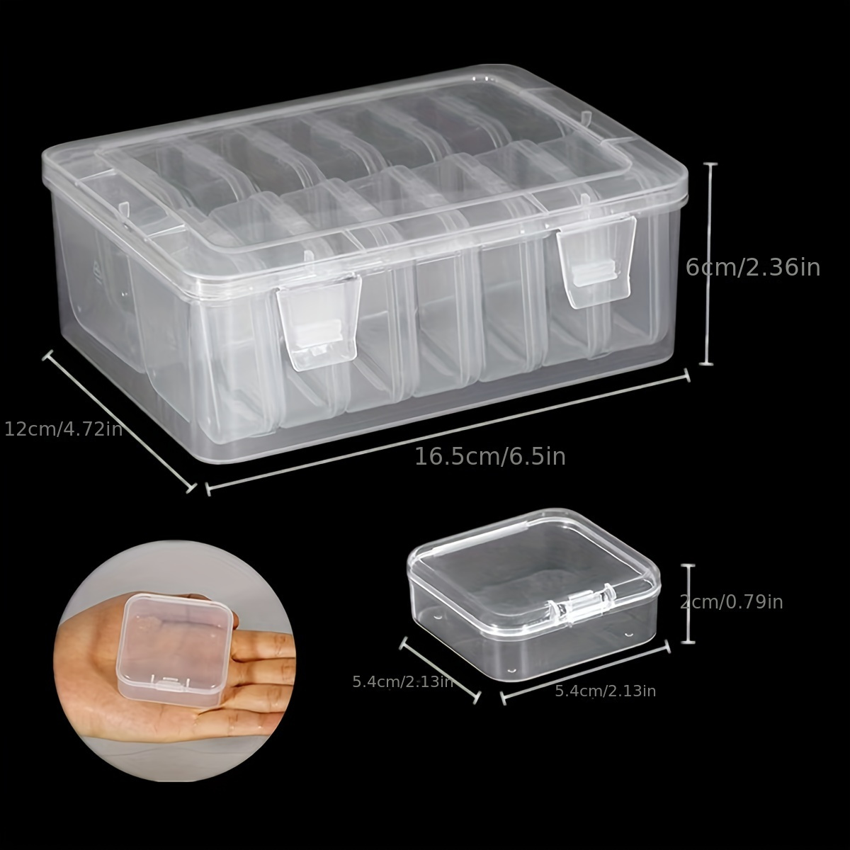 Plastic Bead Storage Box Lid Nail Art Jewelry Earring - Temu