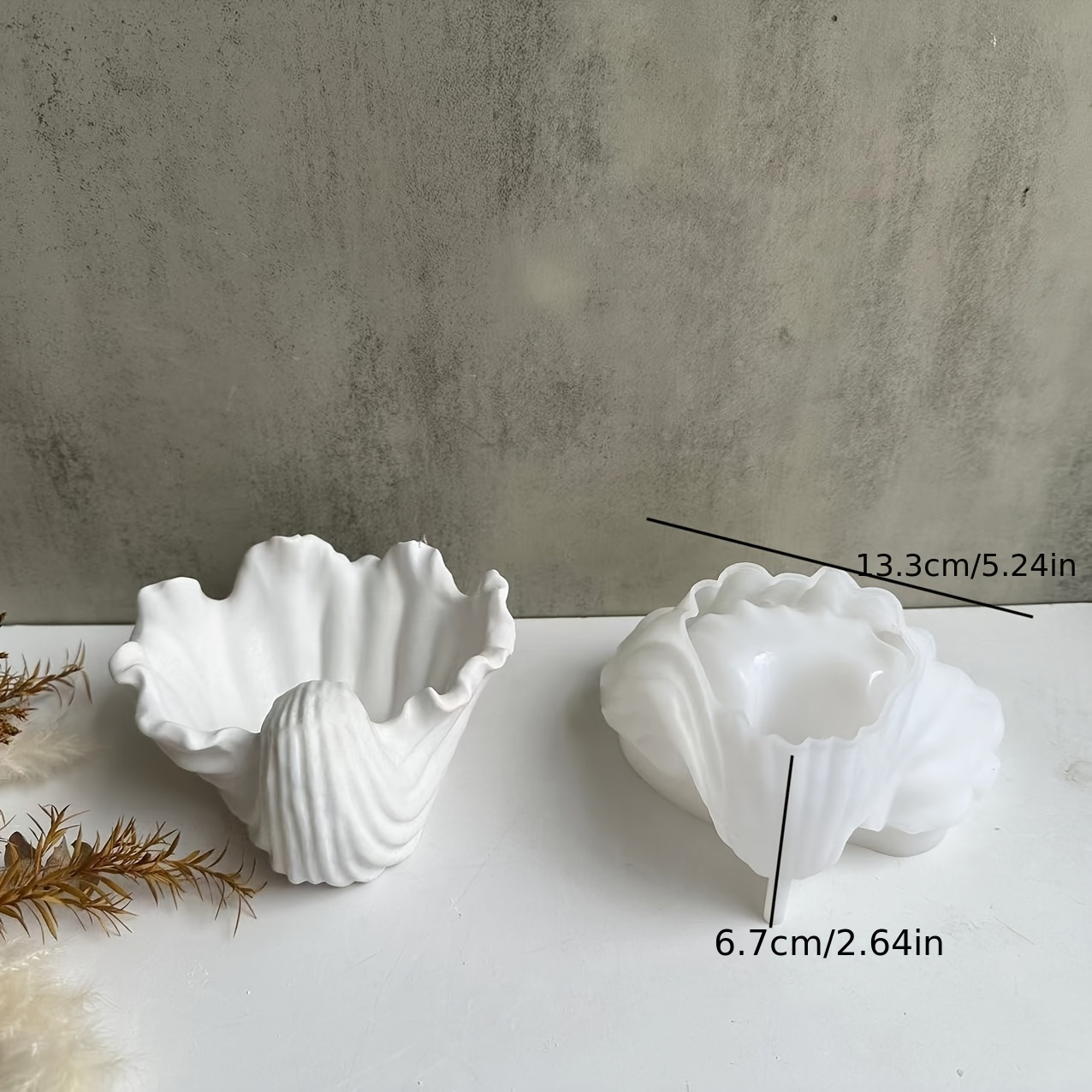 Wave Shell Silicone Mold Multi-functional Board Mold For Resin, Concrete, Plaster, Candle Making - Easy Demolding Tool