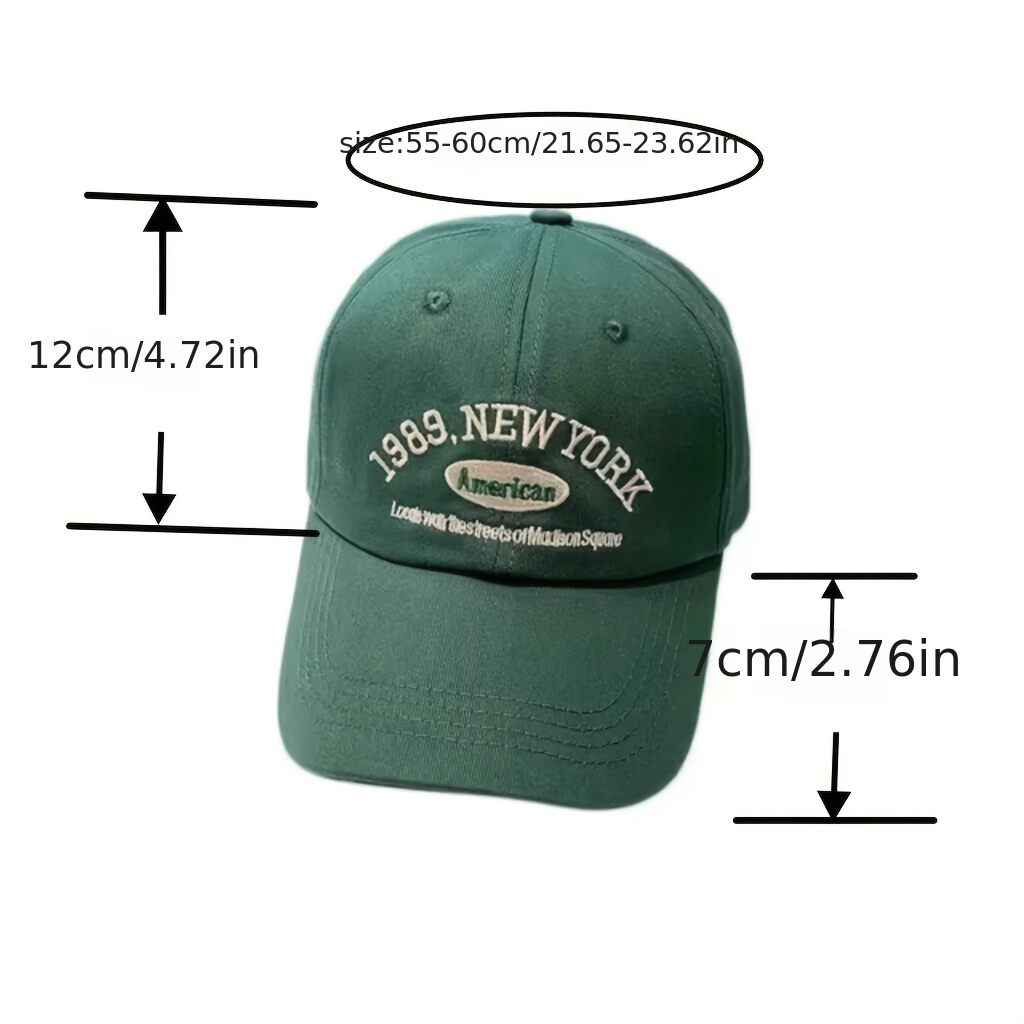 1989 Embroidery Casual Baseball Cap Solid Sunscreen Dad Hat Unisex Vintage Sun