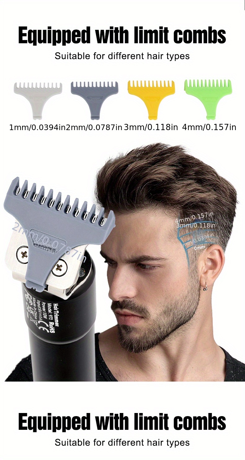 professional hair trimmer beard trimmer cordless hair trimmer rechargeable hair clipper for home use details 3