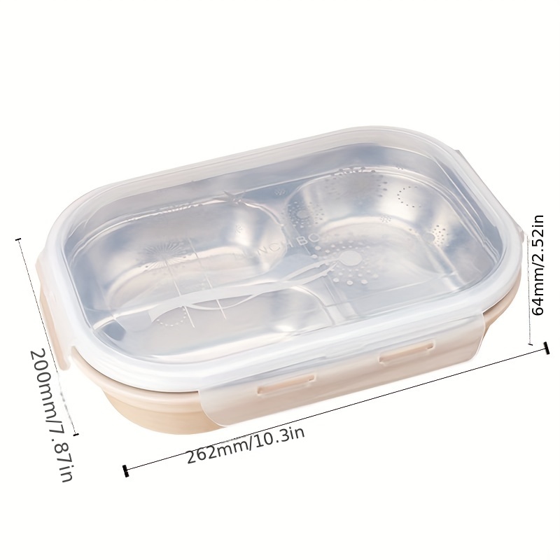 Caja Bento del acero inoxidable, fiambrera portátil para los envases  sellados del almacenamiento de alimentos del compartimiento del acero  inoxidable