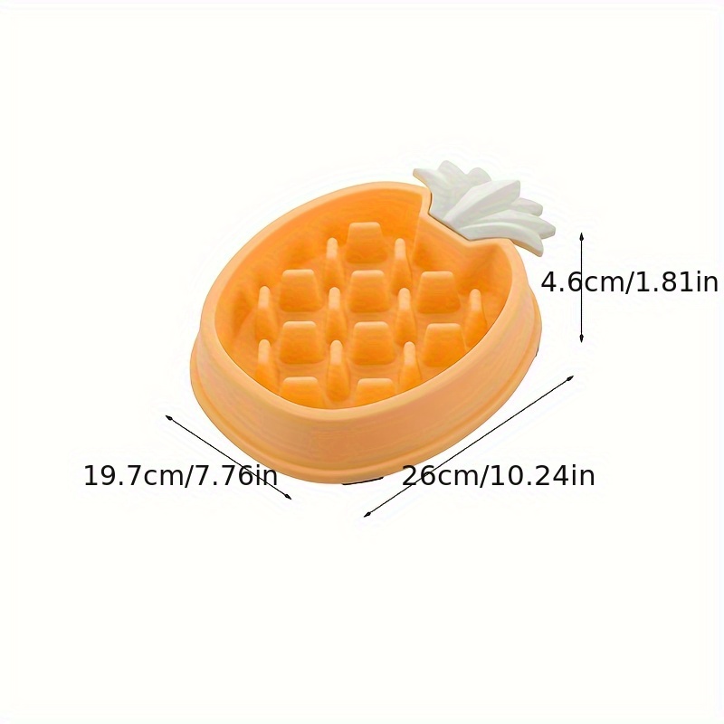 Random Color Pineapple Shaped Slow Feeder Pet Bowl Anti-choking Dog Food  And Water Bowl Plastic Pet Slow Feeding Basin Pet Puzzle Food Feeder - Temu