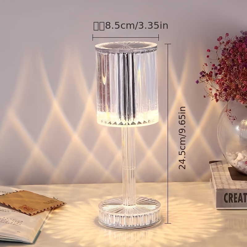 Crystal Table Lamp Valentine's Day Atmosphere Lamp 16 Colors - Temu