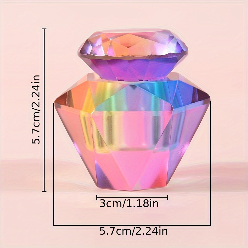 1Pc Clear Liquid Cup, Nail Art Glass Cup With Lid, Acrylic Powder Cup Nail Art Tool