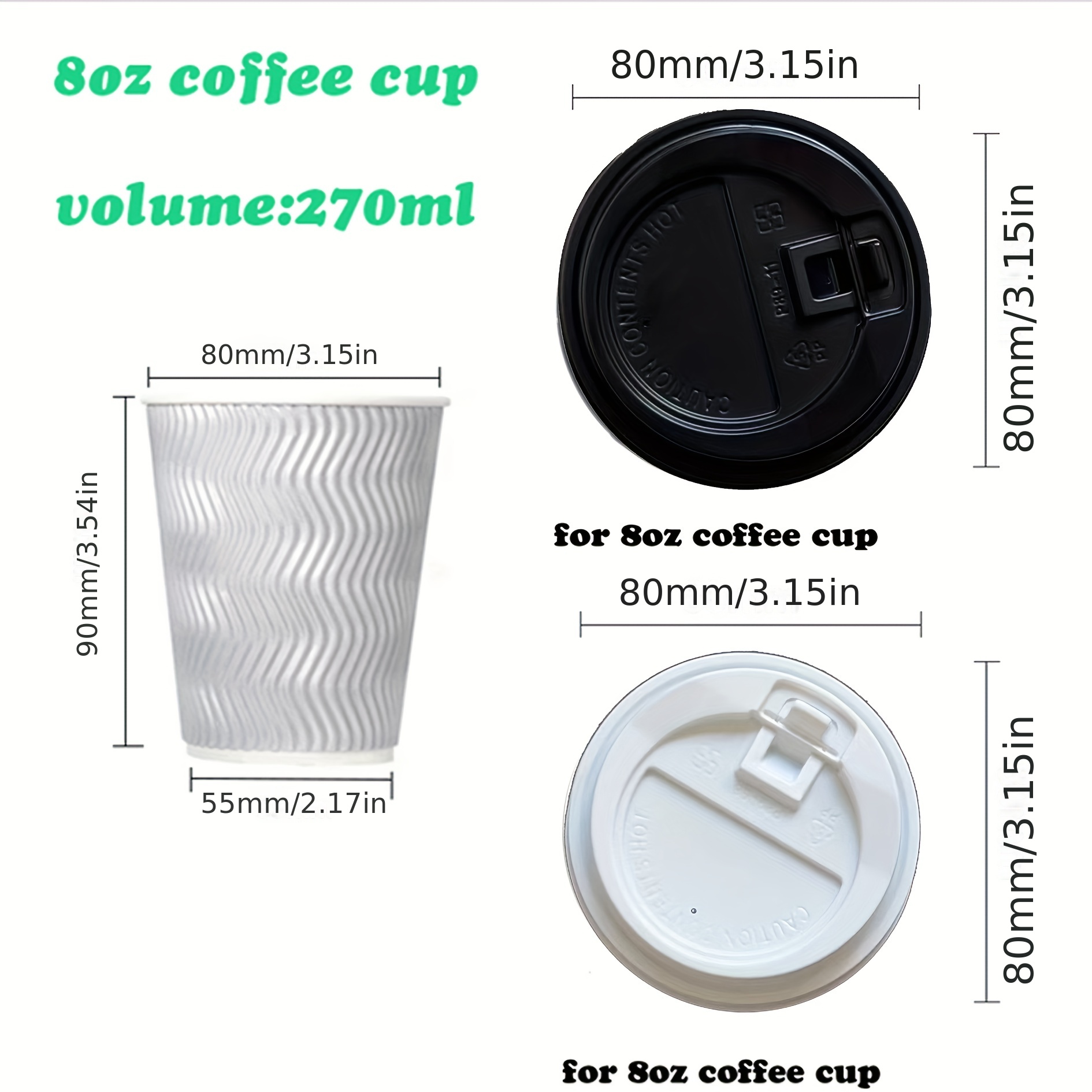 Black Corrugated Pattern Coffee Mug