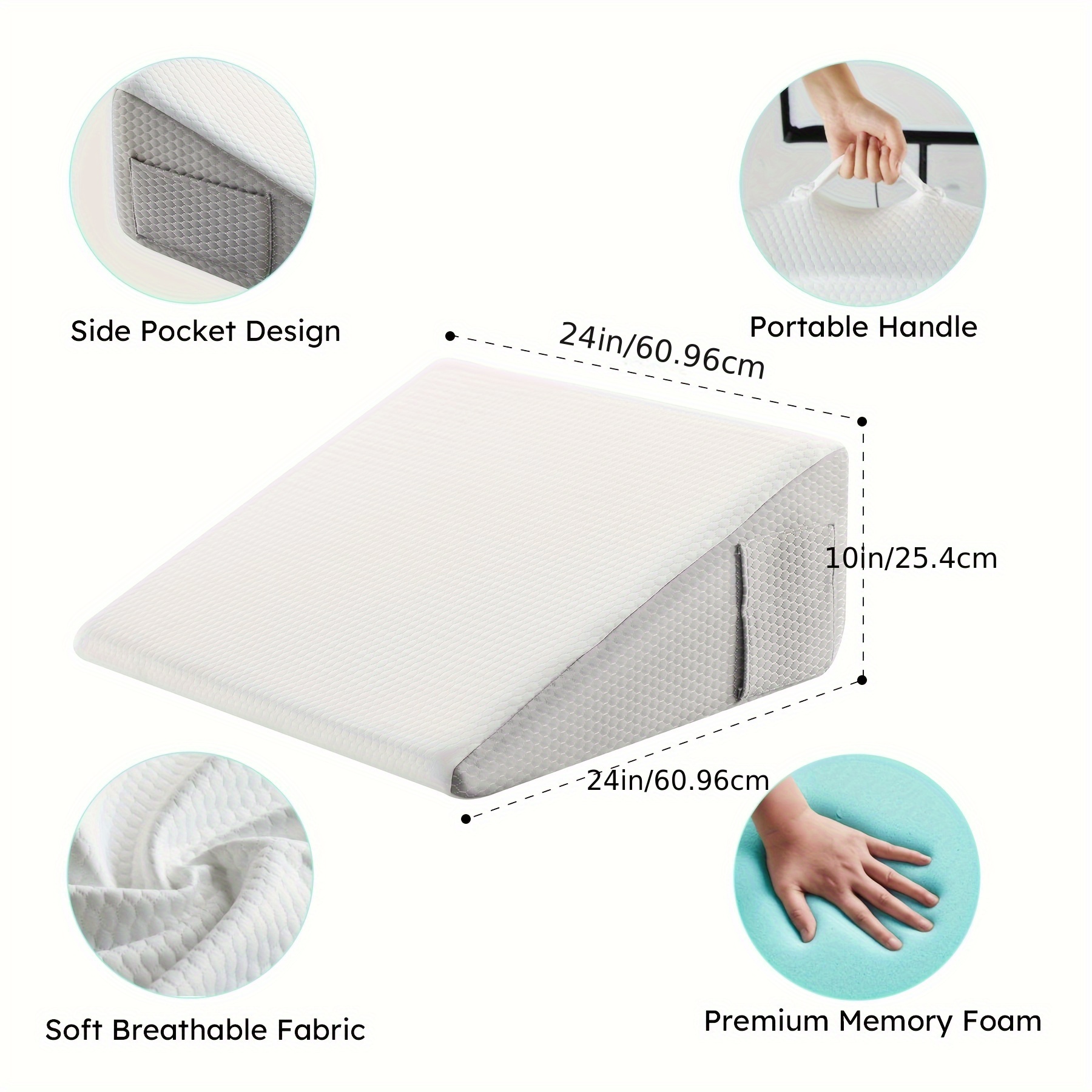 Wedge Pillow For Sleeping Elevated Support Bed Wedge Pillow - Temu