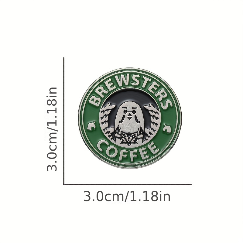 5pcs Creative Coffee Cup Brooch, Cartoon Cute Coffee Pot Cup Alloy Badge, Backpack Accessories Jewelry for Men,Temu