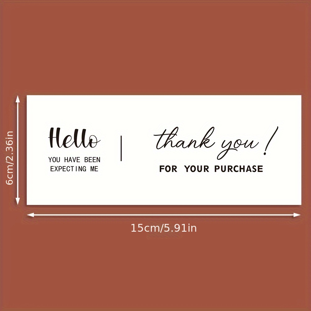 Rectangle Thank You for your order Labels Sticker Gift Box Case Sealing  Sticker