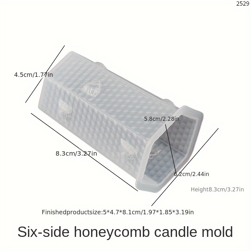 3d Honeycomb Silicone Candle Mold For Homemade Beeswax - Temu