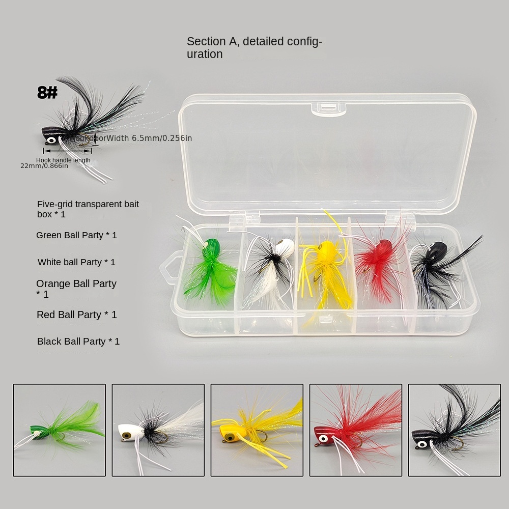 Fly Fishing Popper Lure Kit Bionic Fishing Bait Fishing - Temu Canada