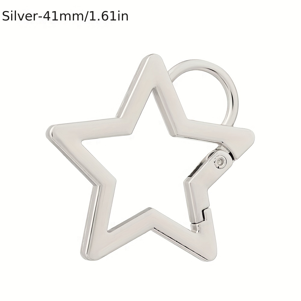 1pc, Aluminum Star Shaped Carabiner Clip, Creative Spring Snap Hook Keyring Keychain, Outdoor Camping Hiking Accessories,Temu