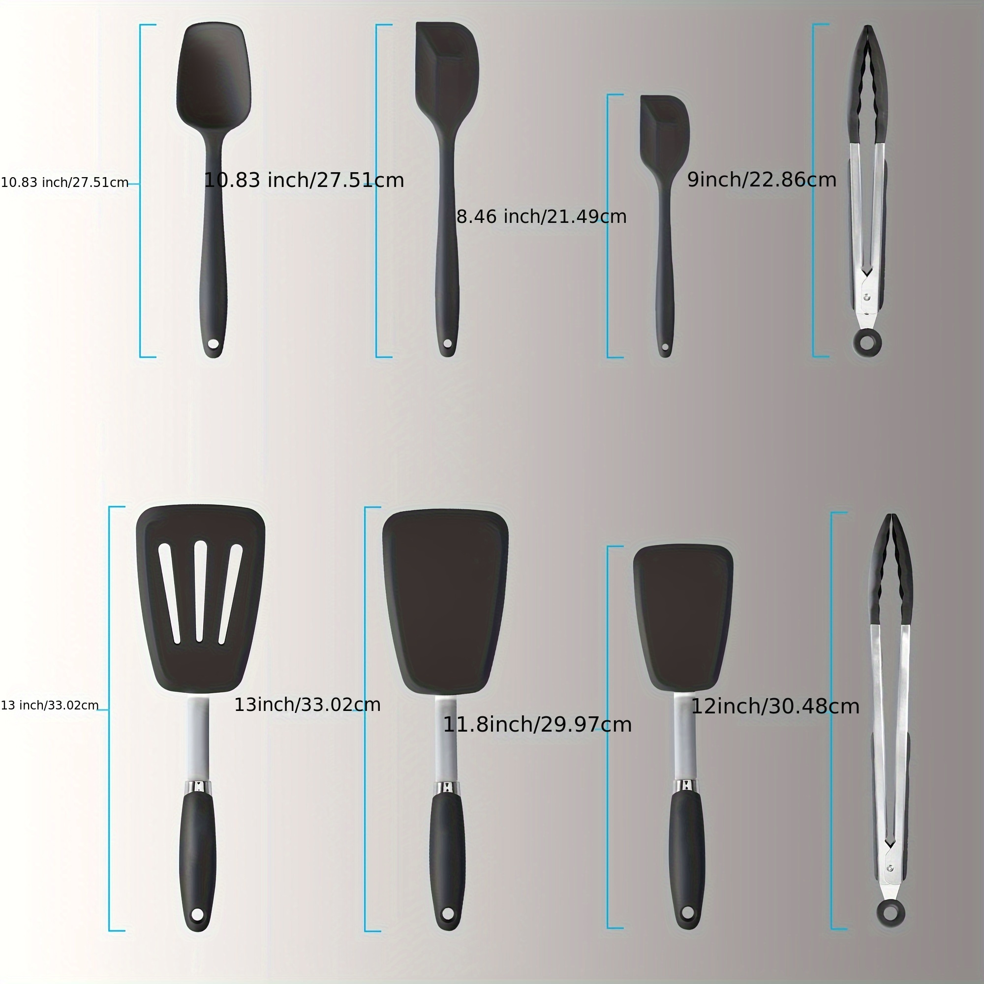 Silicone Spatula Set, Upgraded 3 Piece High Heat-Resistant Pro