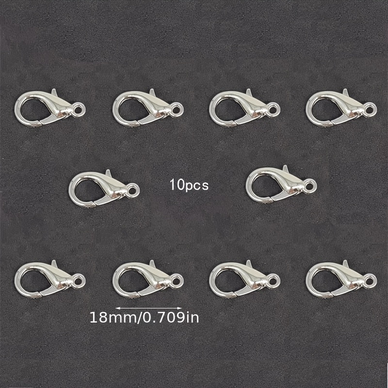 10pcs Spring Ring Clasps Hooks For Jewelry Making Stainless Steel Round Claw  Lobster Clasps for Bracelet Necklace Connectors DIY