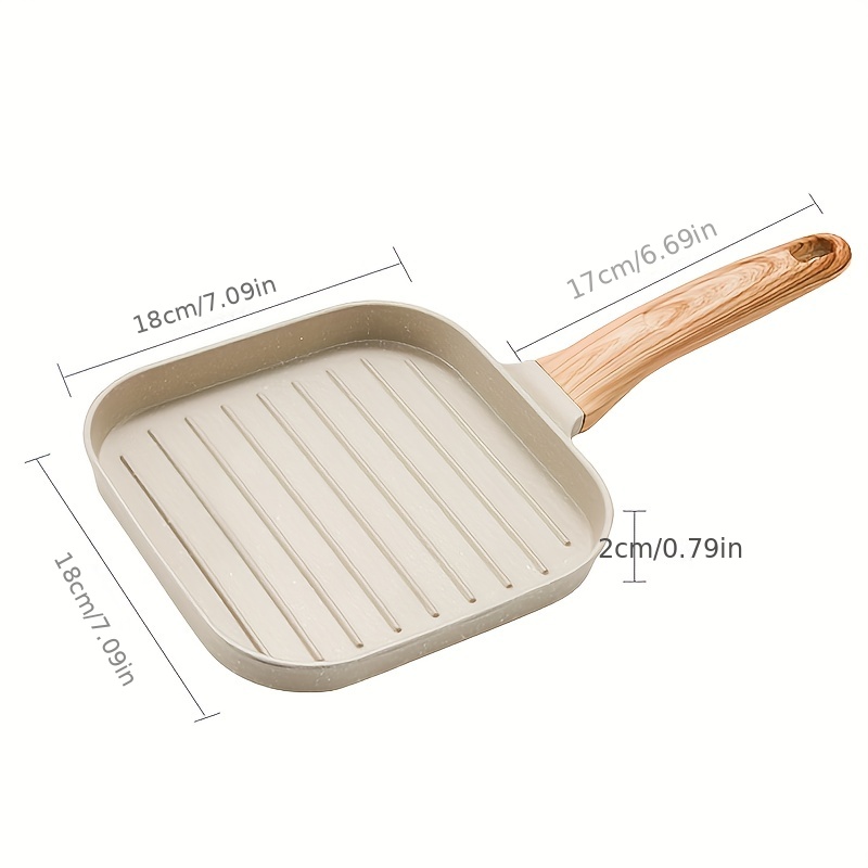 Steak Pan Cast Iron Square Grill Pan Pre seasoned Skillet - Temu