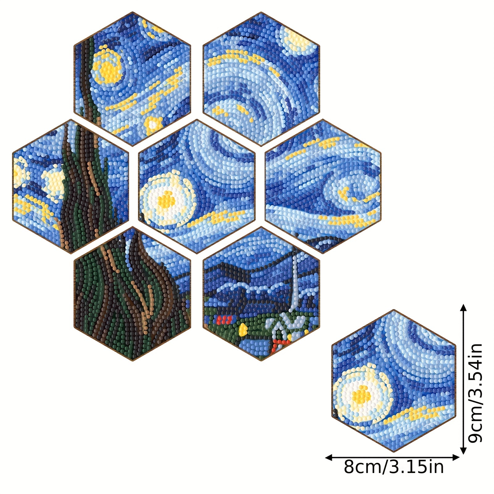 Diy Puzzle Artificial Diamond Painting Coaster Starry Sky - Temu