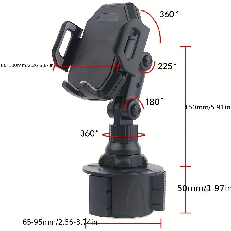 Car Cup Holder Phone Mount Holds Phone Tablet Securely