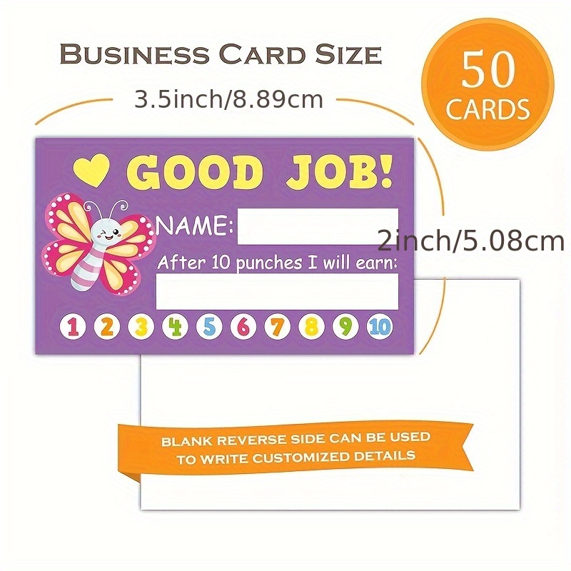  200 Pcs Behavior Punch Cards with Hole Puncher for Kids Reward  Chart for Kids Loyalty Cards for Classroom Students Teachers Business Kids  Behavior 3.5 x 2 Inch, 10 Styles (Colorful Style) : Office Products