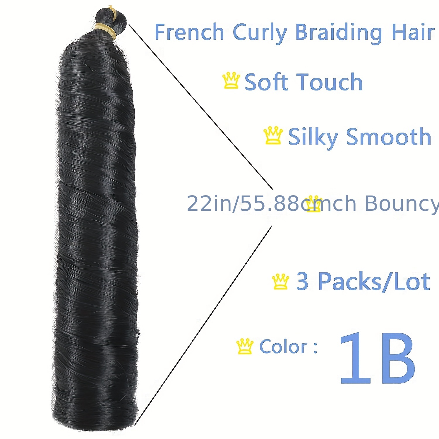 Hairvven 3 Pack 14inch Short Crochet Box Braids With Curly End Pre