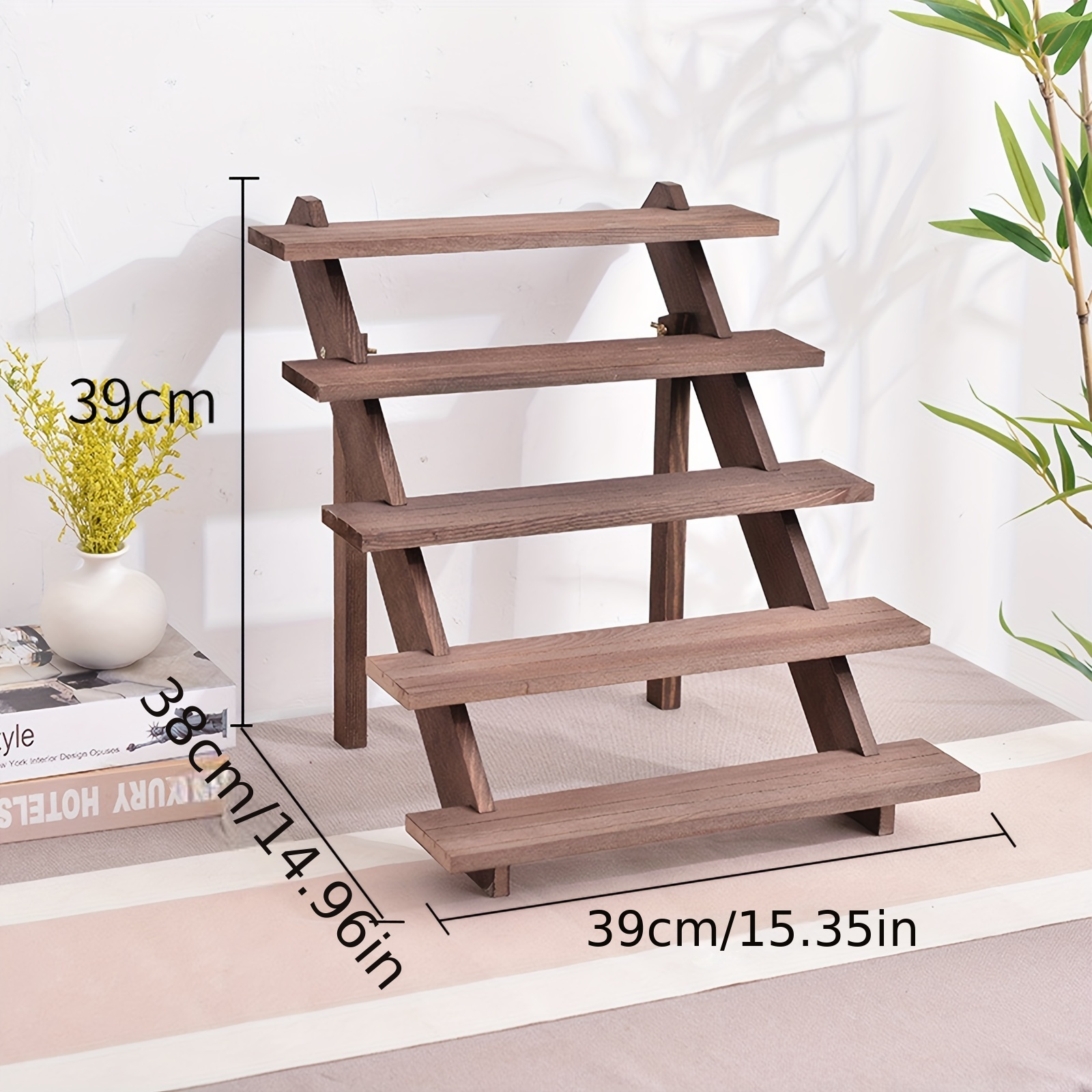 Wooden Display Stand Earring Ring Holder Stands Tiered - Temu