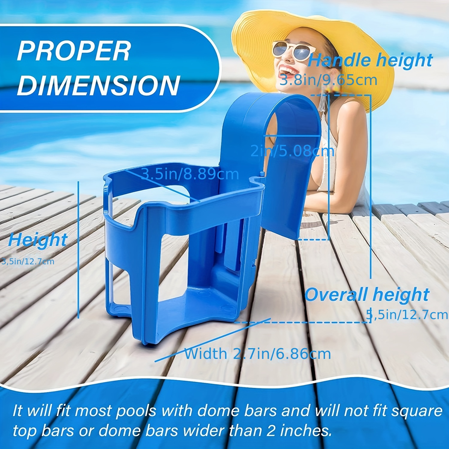 Poolside Cup Holder Pool Drinks Beer Holder Clip For Above Ground Swimming  Pools