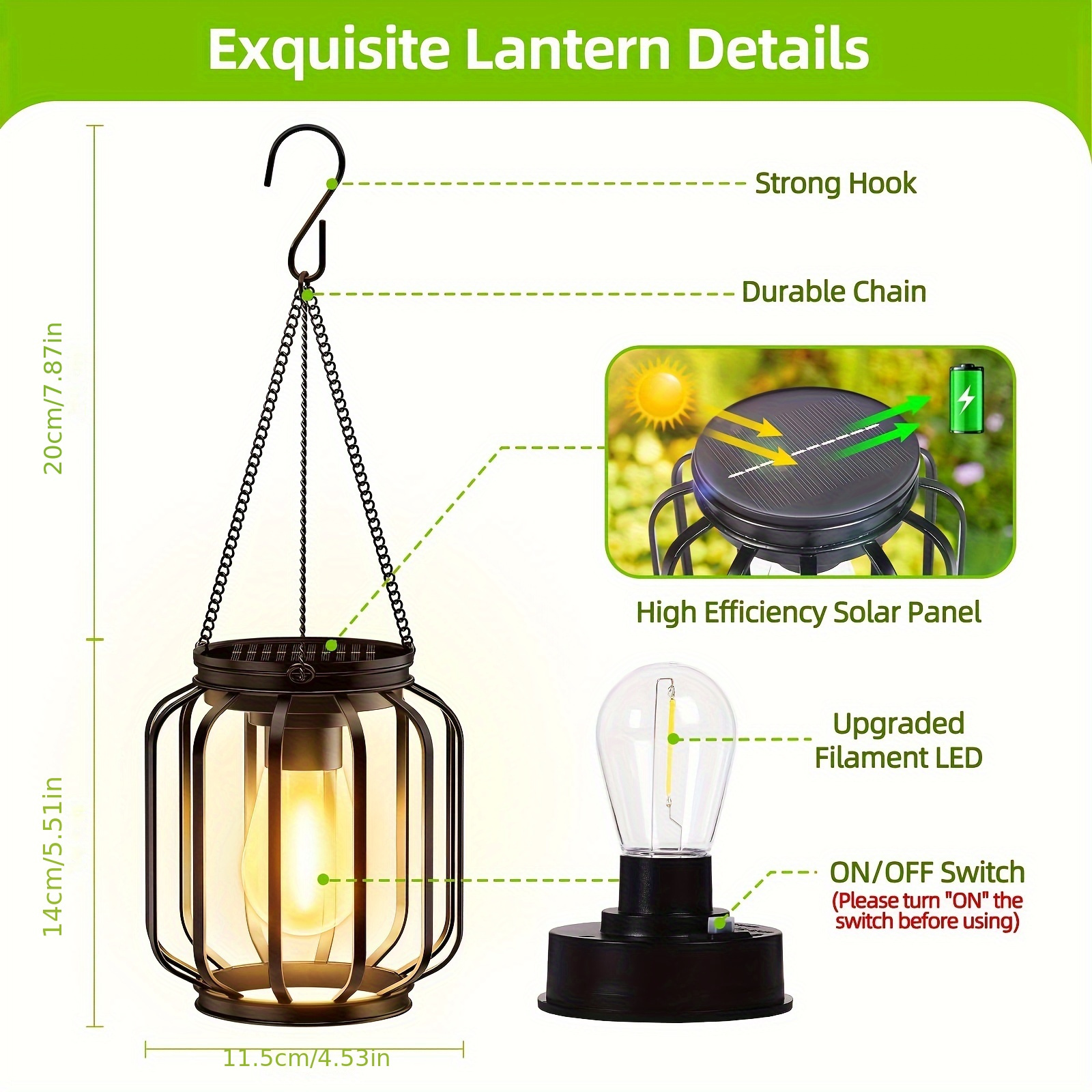 Lot De 2 Lanternes Solaires Pour Extérieur - Lampe Solaire Un Pot