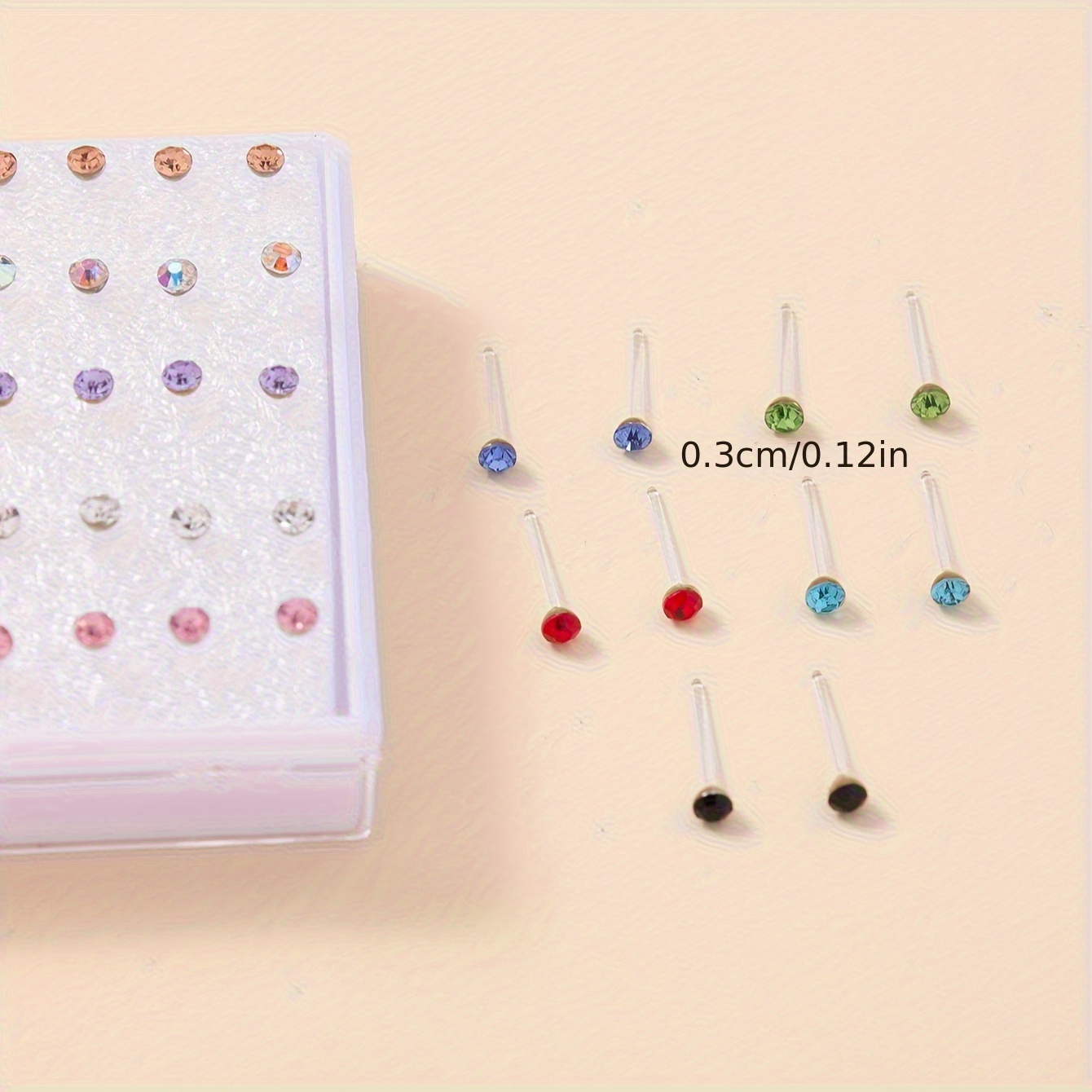 Image of 1 Set Of 20 Pairs Of Easy Zirconia Stud Earrings Set For Women' Wear