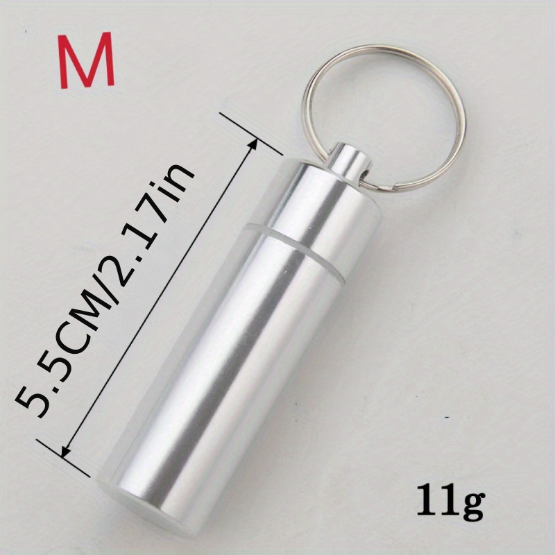 Tiny Titanium Keychain Pill Holder Case Waterproof Fob Travel Pocket  Organizer