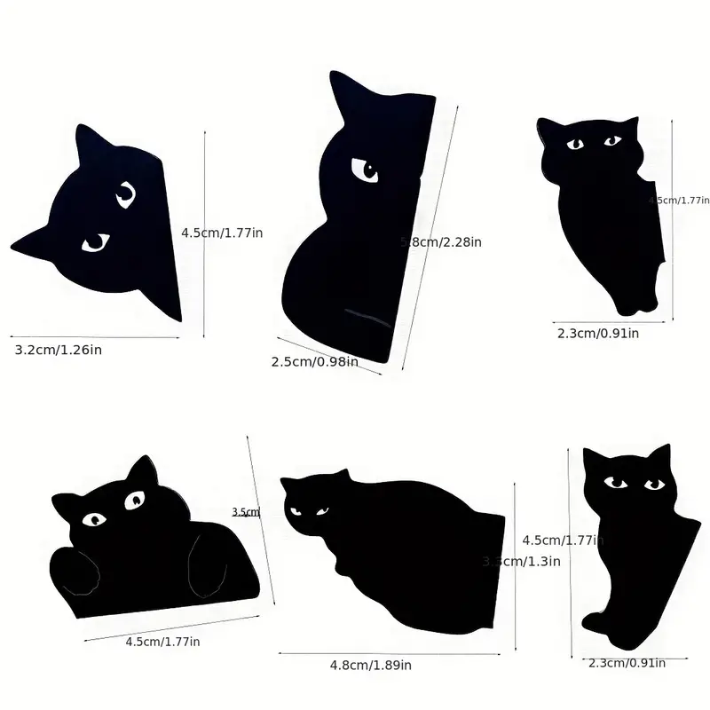 Magnetic Bookmarks For Book Lovers Black Cat Cute Bookmarks - Temu
