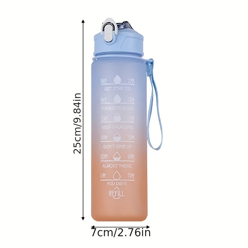 Non toxic Sports Water Bottle With Motivational Time Marker - Temu