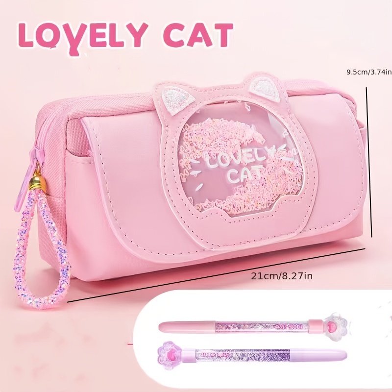 1pc Creative Pencil Case For Girls Cute Kawaii Pencil Cases Storage Pen Bag  Large Big Stationery Box School Students Supplies