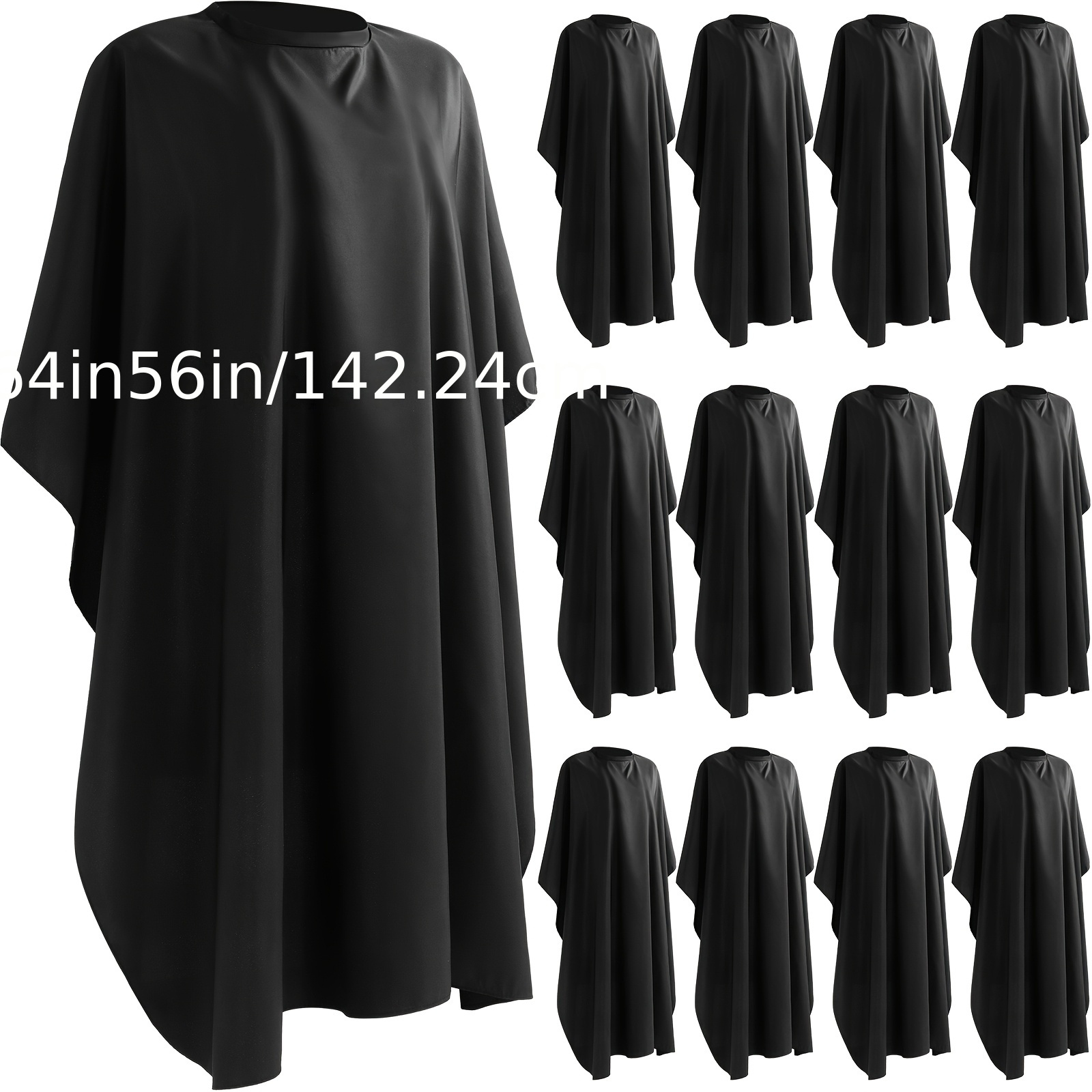 TEMU 12pcs Barber Cape 64 X 56'' Large Hair Cutting Salon Cape Adjustable Snaps For Hair Dye Salon Stylist Supplies