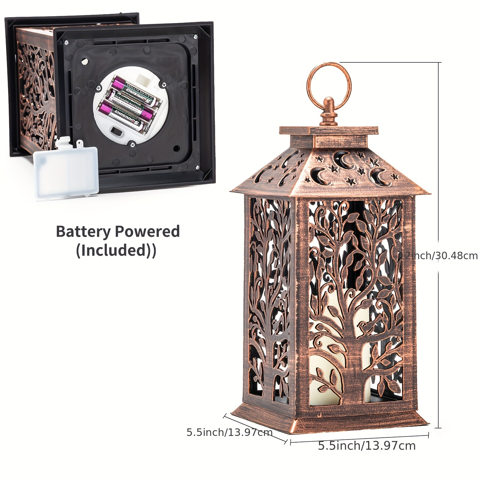 Outdoor lantern store with timer