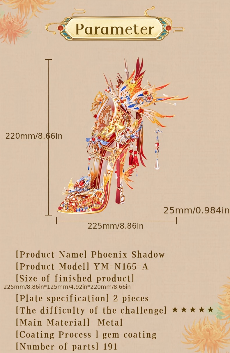  magic crystal shoes metal puzzle assembly toy diy handmade challenge game learning educational puzzle toy details 8