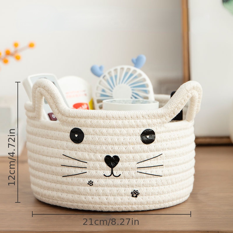 1pc Plastic Storage Basket For Desktop Snacks And Small Items