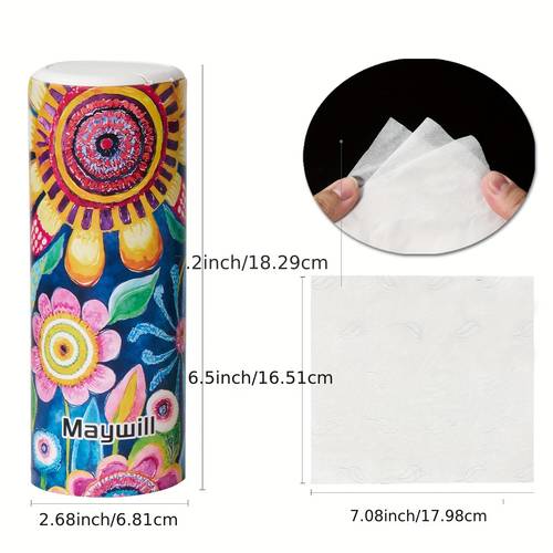 car tissues holder with facial tissue car tissue box travel tissues cylinder suitable for car cup holder 3 ply 4 pack 200 sheets