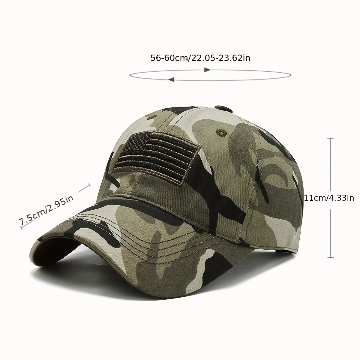American Flag Patch Baseball Cap Tactical Unisex Camouflage Sun Hats