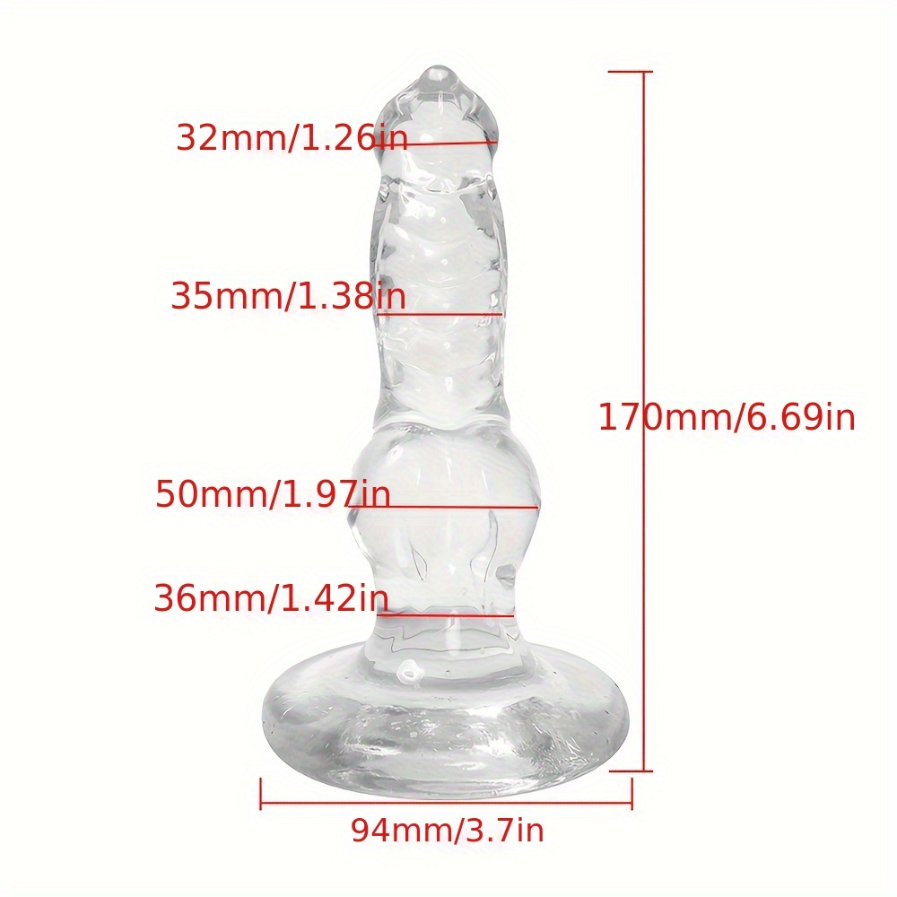 1pc pvc transparent dildos women massage plug