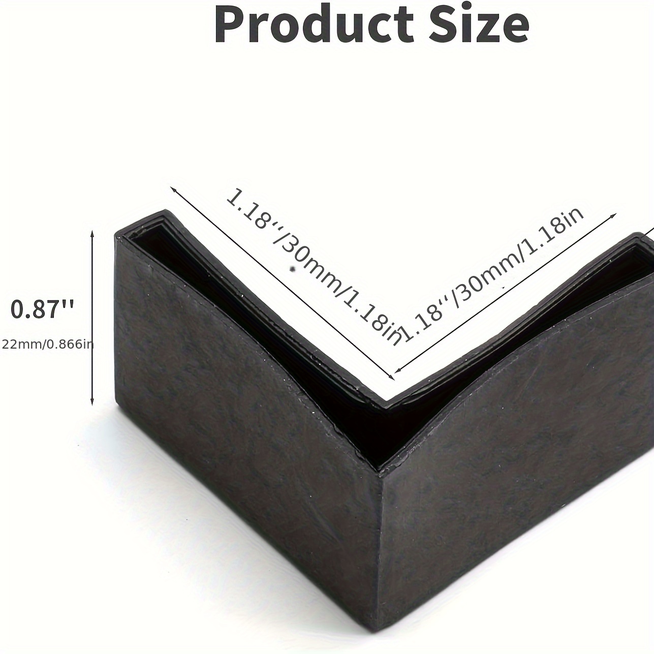 80 Pcs L Shaped Rubber Feet, x Inch/ 30 x 30mm Angle Rubber Pad  Rubber Bed Frame, Black Furniture End Caps Covers for Furniture Metal Bed