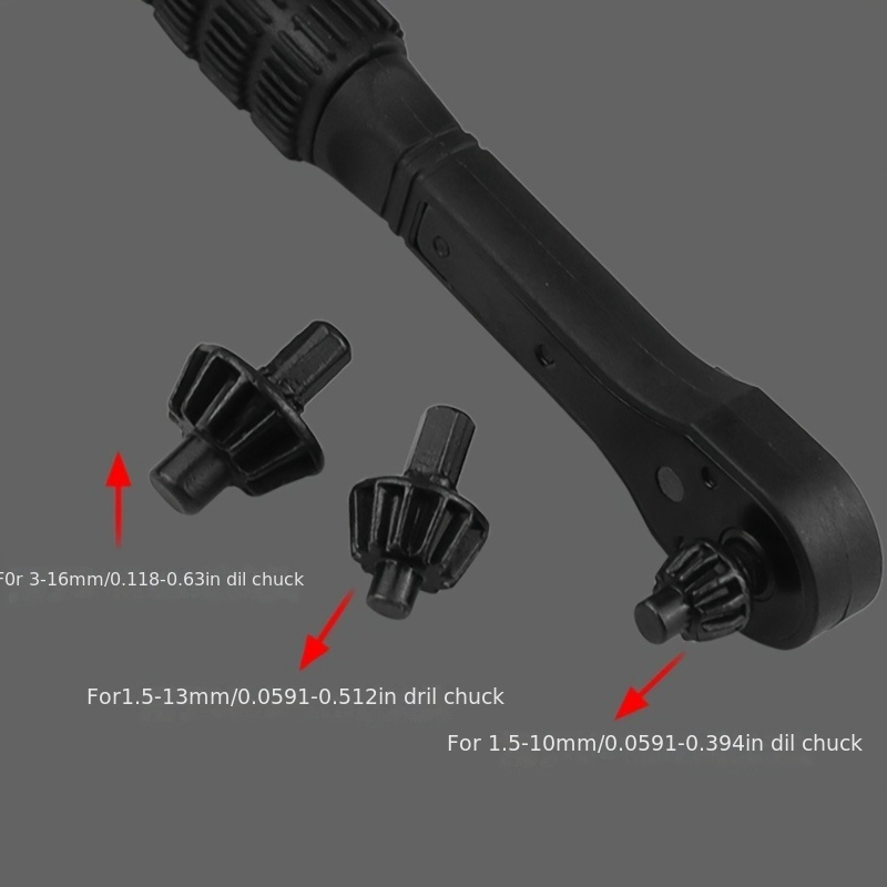 thumbnail image 2 of 2-in-1 Drill Chuck Key Wrench Black Ratchet Dual-use Wrench Spanner Electric Drills And Power Tools I.76727750 2 of 14