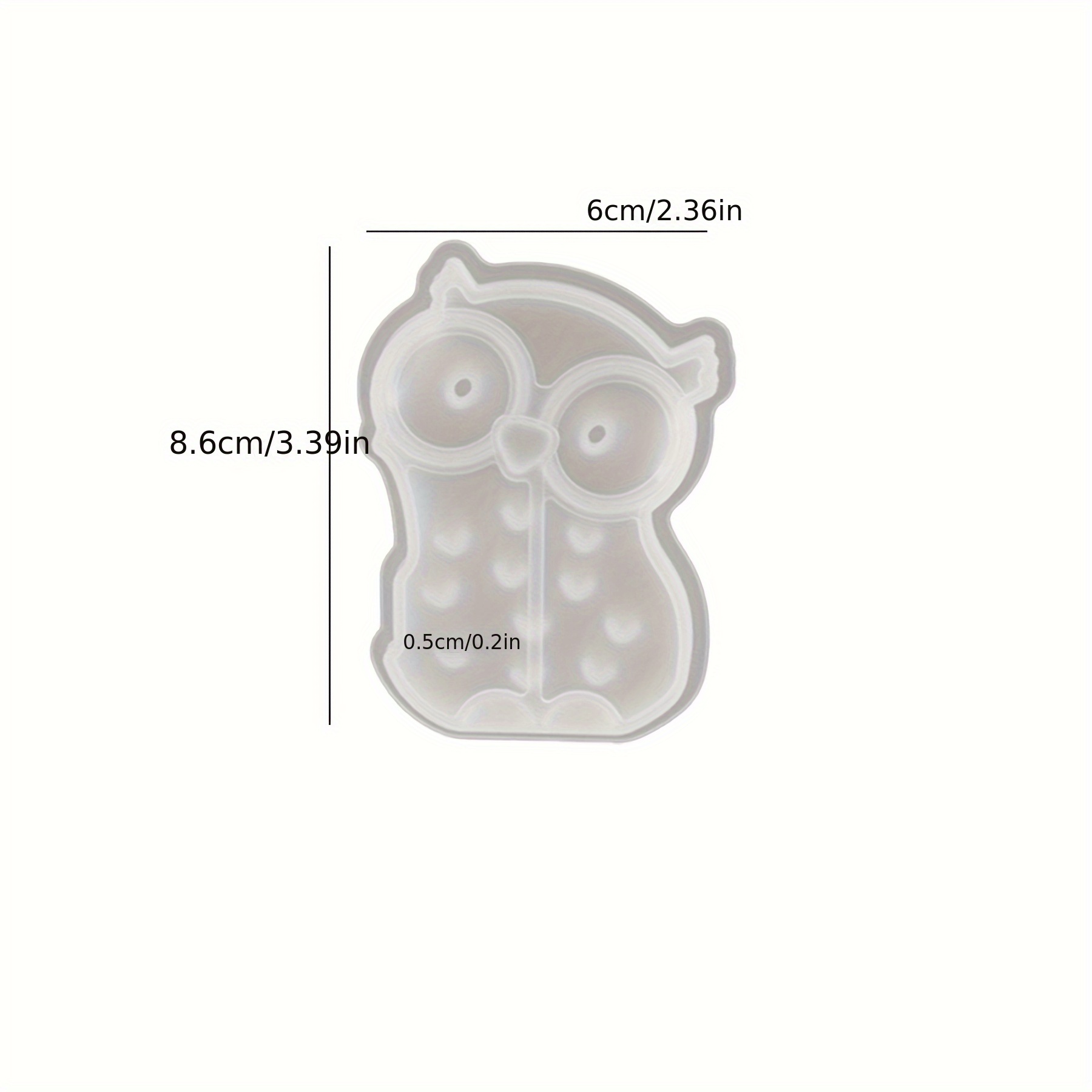 Image of 6- Owl Resin Casting Molds With Heart Cutouts - Handmade Diy Craft Molds For Home Wall Decor, Gift Storage Containers, Festive Decorations - No Electricity Needed, Durable & , Molds For Crafts