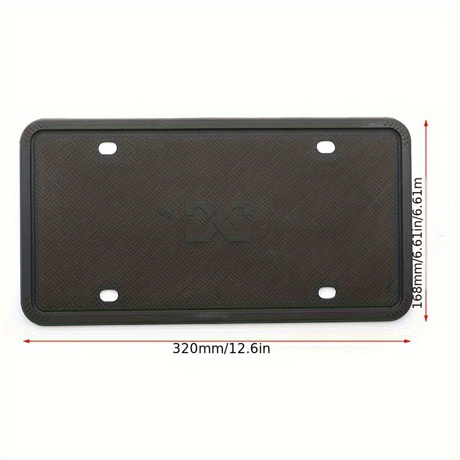 

A Us And Canadian Standard Four-hole Silicone Black License Plate Cover, License Plate Holder, Prevents Noise And Wear On The License Plate