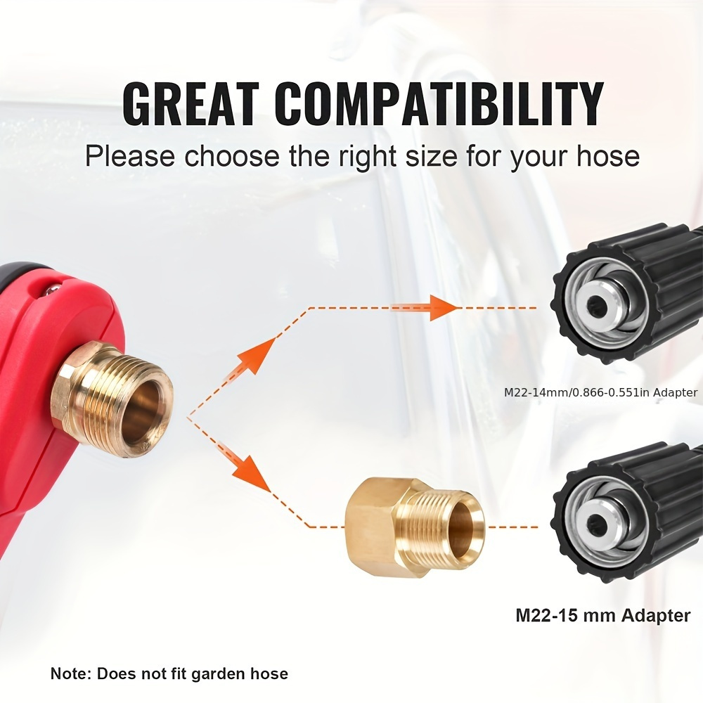 高圧洗浄ショートガン M22 14mm ノズルチップ5個 4000PSI Amazon | 高圧洗浄機ガン 5000PSI トリガーガン 3段調整可能