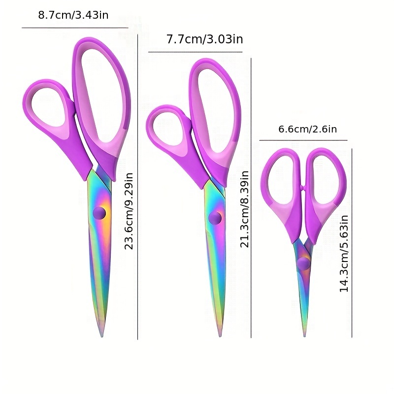 Scissors, Scissors Set With Sharp Stainless Steel Blades And Soft