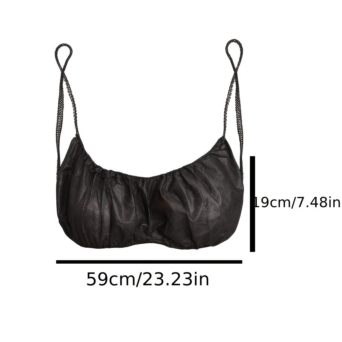 50Pcs Women Disposable Bras - Elastic Strap Spa Top Underwear Non-Woven *