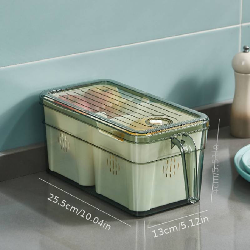 Refrigerator Storage Fresh Box, Fridge Organizer, Vegetable Fruit Boxes,  Drain Basket, Storage Containers, Pantry Kitchen Accessories - Temu