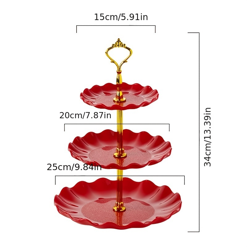 3 Tier Cupcake Stand Plastic Cookie Dessert Tower - Wedding Baby Shower Birthday