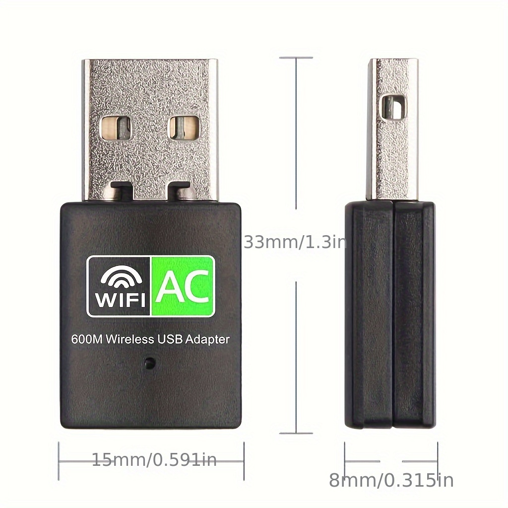 Adaptador Wifi Usb 600mbps Doble Banda 2 4/5ghz 2 En 1 Wifi - Temu